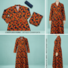 2 Unstitched 2-Piece Botanical Leaf Print Linen Lawn Suit (Navy Blue)