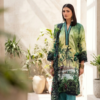 Image 2 Unstitched 3-Piece Luxury Printed Lawn Suit | Premium Cotton Trousers & Chiffon Dupatta (Green)
