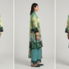 Image 4 Unstitched 3-Piece Luxury Printed Lawn Suit | Premium Cotton Trousers & Chiffon Dupatta (Green)