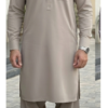 LIght Grey Beige Zain Jee Sumatra Premium Unstitched Cotton Fabric Men’s Suit