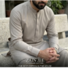 LIght Grey Beige 2 Zain Jee Sumatra Premium Unstitched Cotton Fabric Men’s Suit