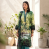 Unstitched 3-Piece Luxury Printed Lawn Suit | Premium Cotton Trousers & Chiffon Dupatta (Green)